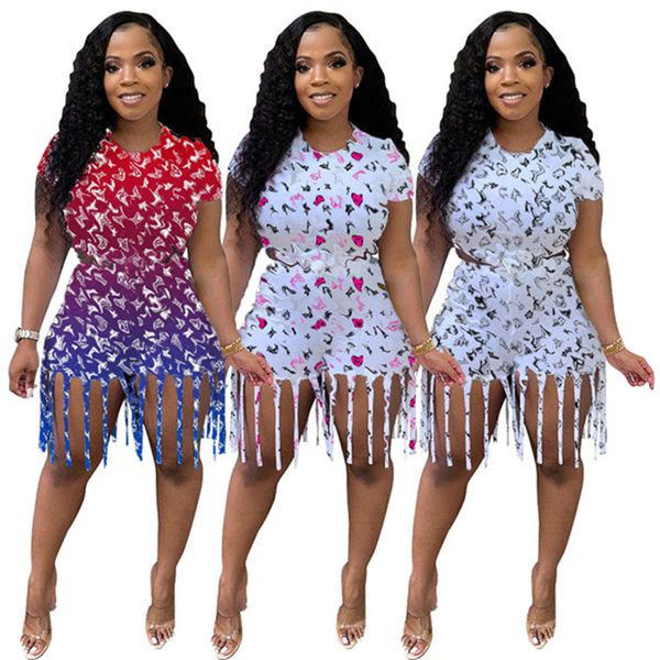 2023 summer clothing women tracksuits two piece set designer tracksuits fashion o-neck shirt tassel shorts outfits casual jogger sport suit, Gray
2023 summer clothing women tracksuits two piece set designer tracksuits fashion o-neck shirt tassel shorts outfits casual jogger sport suit, Gray