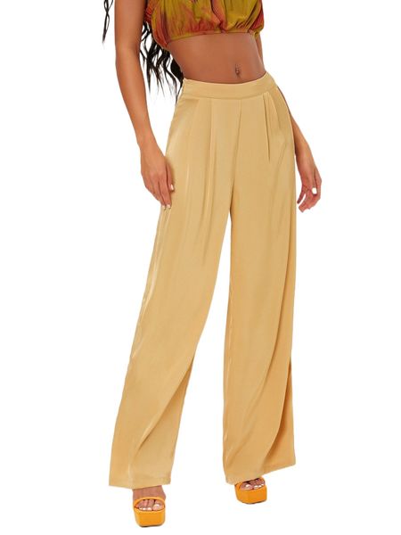 tall solid wide leg pants r25g#, Black;white