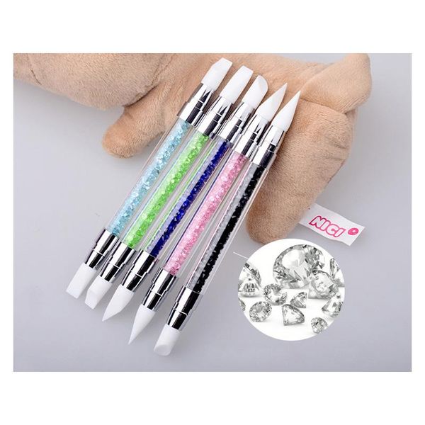 double-headed silicone things dottint tool pen rhinestone pen nail art brush for manicure supplies professional, Silver
double-headed silicone things dottint tool pen rhinestone pen nail art brush for manicure supplies professional, Silver