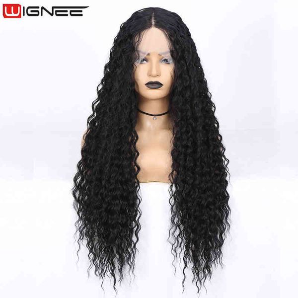 wignee deep curly lace front transparent synthetic s for black women middle part perruque cosplay black220511
wignee deep curly lace front transparent synthetic s for black women middle part perruque cosplay black220511