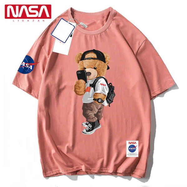nasa flagship store official website co branded cartoon bear couple with summer tide brand ins fashion trend short sleeve t-shirt, White;black
nasa flagship store official website co branded cartoon bear couple with summer tide brand ins fashion trend short sleeve t-shirt, White;black