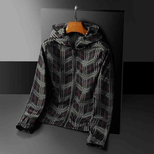 men's luxury fashion brands menswear new casual hooded jacket thin personalized printed coat, Black
men's luxury fashion brands menswear new casual hooded jacket thin personalized printed coat, Black