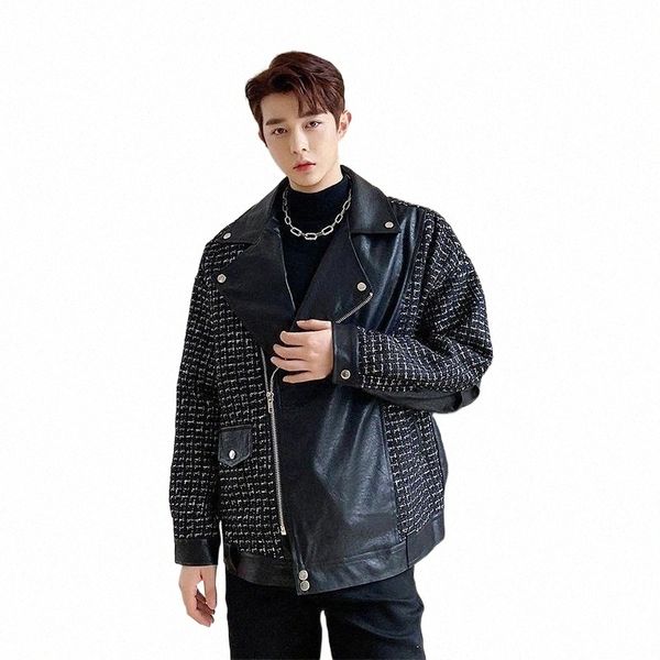 men's jackets men 's jacket 2021 spring and autumn korean style young middle-aged loose retro plaid stitching leather o4mj#, Black;brown
men's jackets men 's jacket 2021 spring and autumn korean style young middle-aged loose retro plaid stitching leather o4mj#, Black;brown
