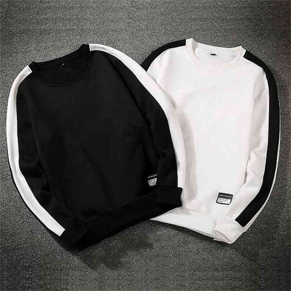 black white solid men loose casual sweatshirts men's style casual fashion patchwork o-neck long sleevesblouse hoodie 210924
black white solid men loose casual sweatshirts men's style casual fashion patchwork o-neck long sleevesblouse hoodie 210924