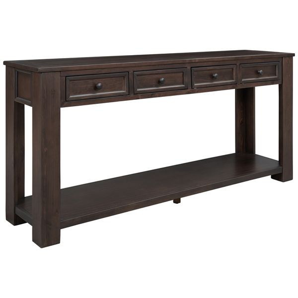 

living room furniture 2022 new console table for entryway hallway sofa table with storage drawers and bottom shelf high quality