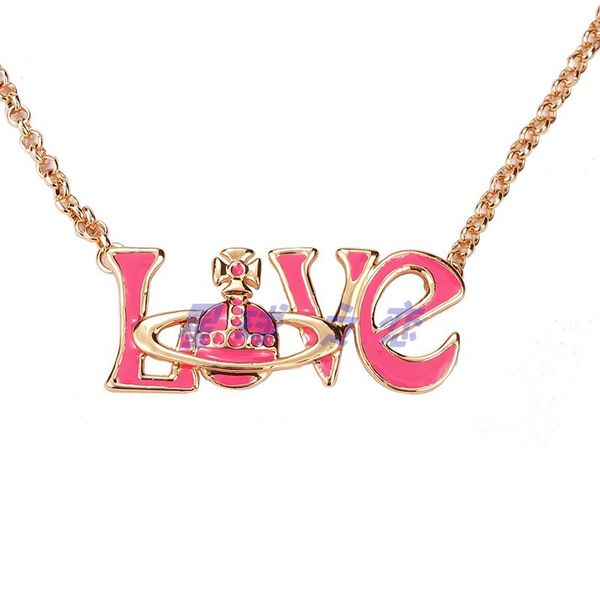 western queen mother vw rose red paint love letter saturn necklace girly temperament sweet, Silver
western queen mother vw rose red paint love letter saturn necklace girly temperament sweet, Silver