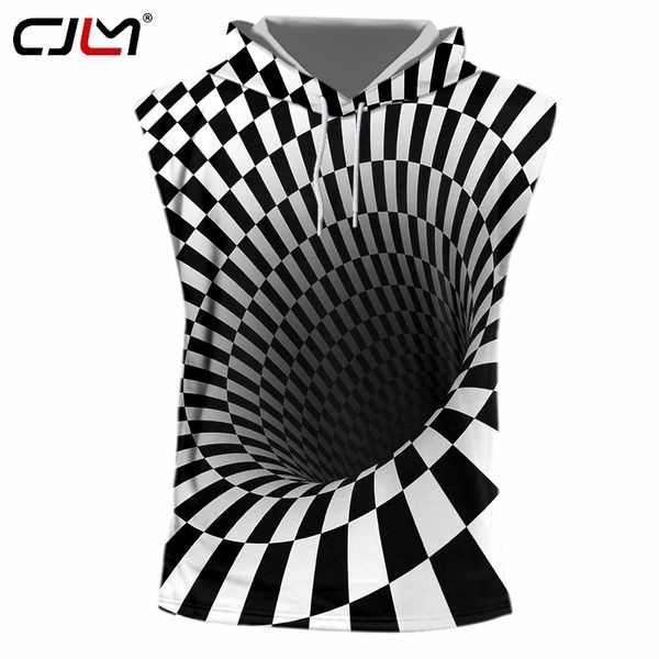 man hiphop streetwear punk sleeveless hoodies tracksuits wormhole print black white grid 3d hooed tank cap vest 220623, White;black
man hiphop streetwear punk sleeveless hoodies tracksuits wormhole print black white grid 3d hooed tank cap vest 220623, White;black