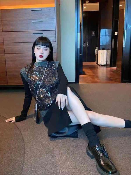 women's sweaters early autumn heavy industry manual bead nailing knitted round neck vest pullover women's sweater y01m, White;black
women's sweaters early autumn heavy industry manual bead nailing knitted round neck vest pullover women's sweater y01m, White;black