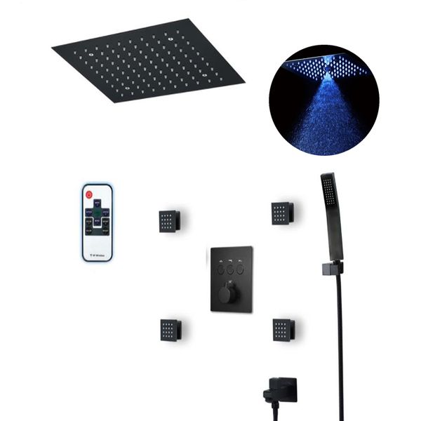 ceiling rain shower 12 inches multi functions overhead showerhead set matt black bath kits with massage body jets handheld spray thermostati
ceiling rain shower 12 inches multi functions overhead showerhead set matt black bath kits with massage body jets handheld spray thermostati