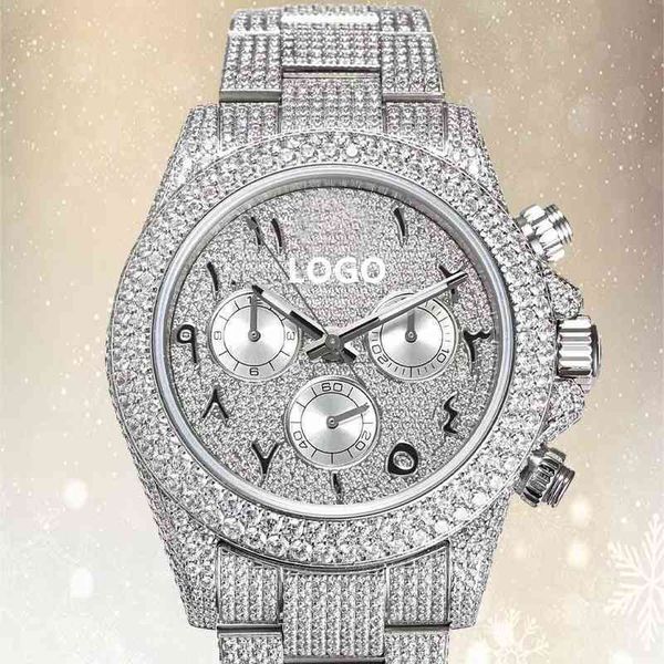 october the jvs factory 40mm904 steel 7750 movement all ice pave diamond chronograph rollexables watch, Slivery;brown
october the jvs factory 40mm904 steel 7750 movement all ice pave diamond chronograph rollexables watch, Slivery;brown