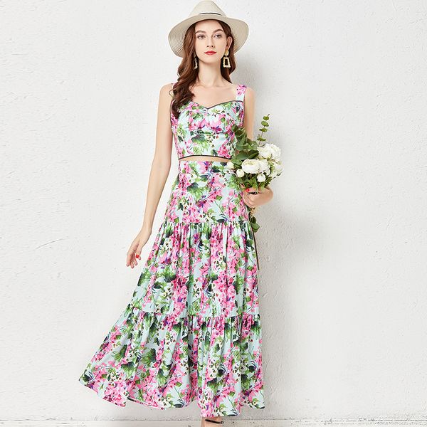 women's two piece dress runway fashion short +skirt wear set print empire 2 pieces sets beach holiday in summer, White
women's two piece dress runway fashion short +skirt wear set print empire 2 pieces sets beach holiday in summer, White
