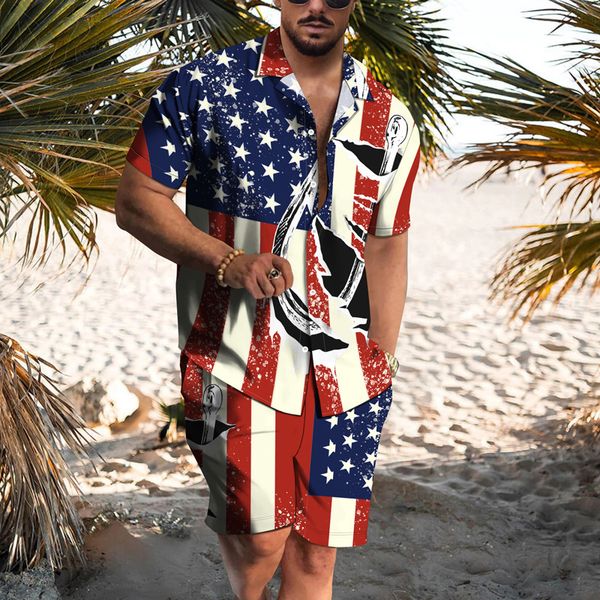 men s fashion 3d flag printing summer suits male sportswear casual short sleeve shirts five pants 2 piece homewear 220526, Gray
men s fashion 3d flag printing summer suits male sportswear casual short sleeve shirts five pants 2 piece homewear 220526, Gray