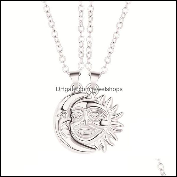 pendant necklaces trend set of 2 sun and moon magnetic necklace for frien dhvsm, Silver
pendant necklaces trend set of 2 sun and moon magnetic necklace for frien dhvsm, Silver