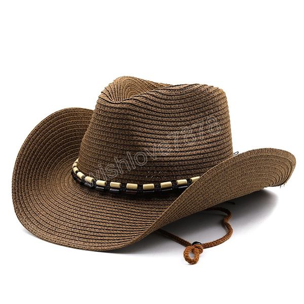 women's summer wide brim cowboy straw hat panamas uv protection sun visor seaside beach hat tide men hats, Blue;gray
women's summer wide brim cowboy straw hat panamas uv protection sun visor seaside beach hat tide men hats, Blue;gray