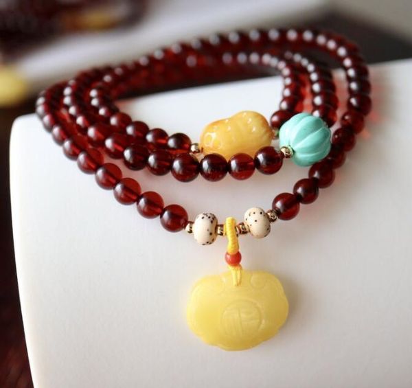 natural blood amber multi circle bracelet peanut beaded, strands turquoise pumpkin bead honey wax ruyi original design jewelry, Black
natural blood amber multi circle bracelet peanut beaded, strands turquoise pumpkin bead honey wax ruyi original design jewelry, Black
