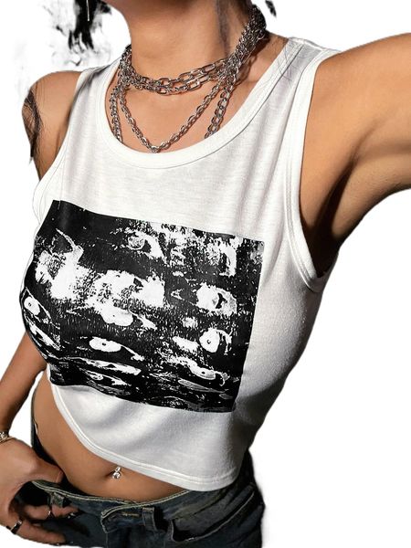graphic print tank t8wm#, White
graphic print tank t8wm#, White