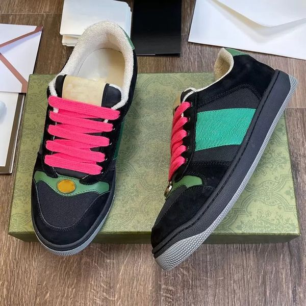 designer casual shoes men women distressed screener sneakers classic stripe rubber shoe canvas splicing trainers mesh breathable sneaker, Black
designer casual shoes men women distressed screener sneakers classic stripe rubber shoe canvas splicing trainers mesh breathable sneaker, Black