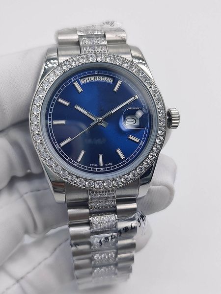 36mm women's automatic 2813 movement watch full stainless stell strap diamond iced out mechanial wristwatches woman ladies couples styl, Slivery;brown
36mm women's automatic 2813 movement watch full stainless stell strap diamond iced out mechanial wristwatches woman ladies couples styl, Slivery;brown