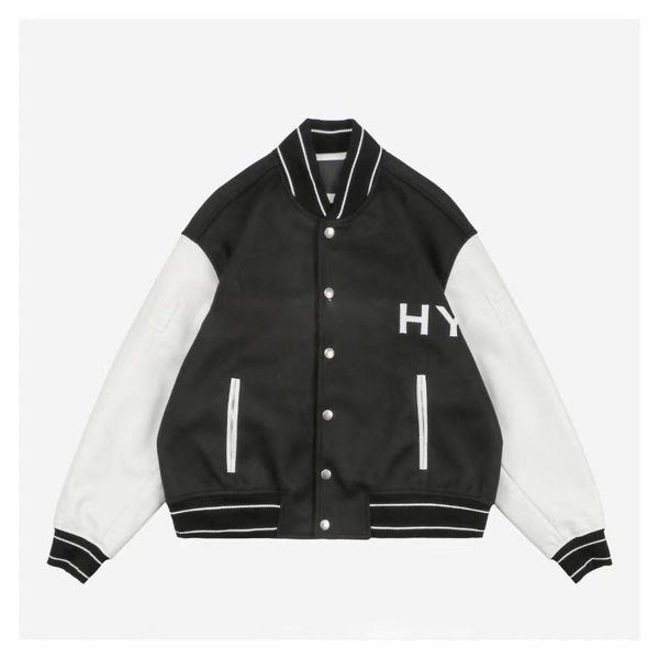 light and decoration 21fw men's jacket with alphabet embroidery in matching colors women's baseball jacket, Black;brown
light and decoration 21fw men's jacket with alphabet embroidery in matching colors women's baseball jacket, Black;brown