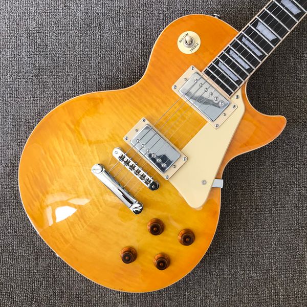 lp electric guitar, rosewood fingerboard, one piece of body and neck, frets binding, tune-o-matic bridge, honey burst maple solid mahogany
lp electric guitar, rosewood fingerboard, one piece of body and neck, frets binding, tune-o-matic bridge, honey burst maple solid mahogany