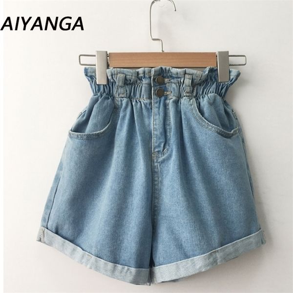 summer high waist denim short casual loose ladies fashion roll up hem elastic waist pocket blue white jeans female 220611, White;black
summer high waist denim short casual loose ladies fashion roll up hem elastic waist pocket blue white jeans female 220611, White;black
