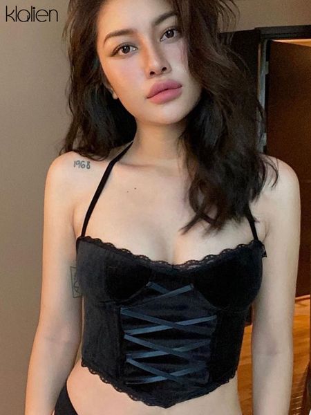 fashion black lace up halter camisole women 2022 summer new casual y2k streetwear girl crop skinny stretch, White
fashion black lace up halter camisole women 2022 summer new casual y2k streetwear girl crop skinny stretch, White