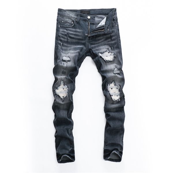 mens designer jeans ripped jeans denim pants man slim jean casual hip hop zipper trousers for male stretch trouser am, Blue
mens designer jeans ripped jeans denim pants man slim jean casual hip hop zipper trousers for male stretch trouser am, Blue
