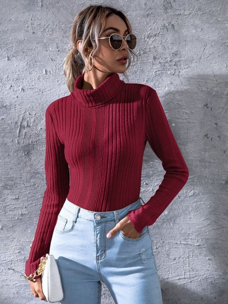 rolled neck rib-knit tee 86vv#, White
rolled neck rib-knit tee 86vv#, White