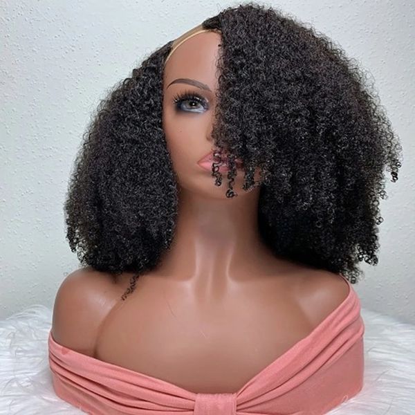 glueless 4a afro kinky curly v part wig 250%density unprocessed human hair u part wigs for women middle parts full end machine, Black
glueless 4a afro kinky curly v part wig 250%density unprocessed human hair u part wigs for women middle parts full end machine, Black