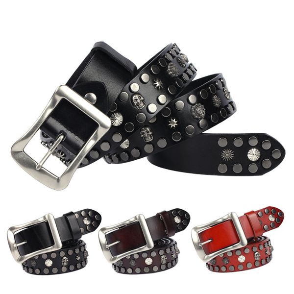 men's designer belts premium luxury studded punk style leather metal belt black double smooth buckle personality belt original design f, Black;brown
men's designer belts premium luxury studded punk style leather metal belt black double smooth buckle personality belt original design f, Black;brown