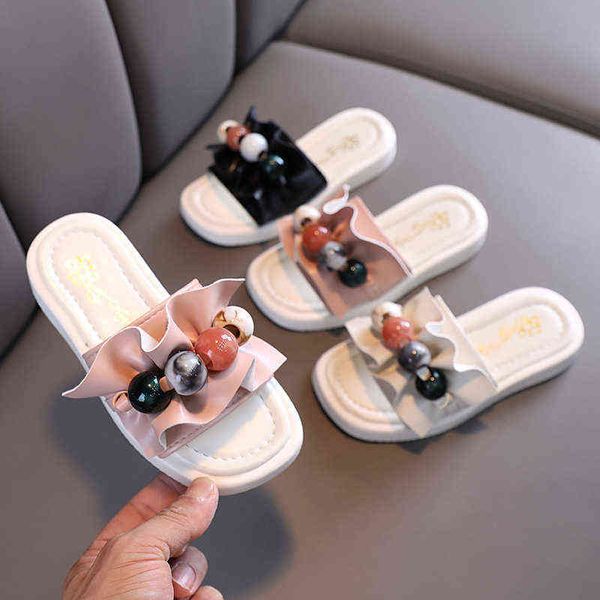 girls slippers pleated pearl design sandals 2021 summer new princess shoes simple breathable children mules girls beach shoes g220523, Black;red
girls slippers pleated pearl design sandals 2021 summer new princess shoes simple breathable children mules girls beach shoes g220523, Black;red