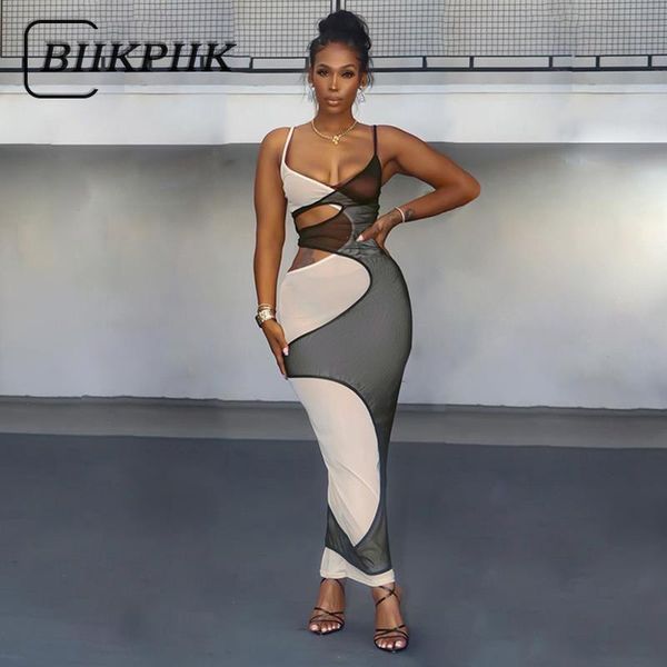 color contrast hollow out maxi dress women elegant robe club spaghetti strap mesh summer skinny dresses streetwear, Black;gray
color contrast hollow out maxi dress women elegant robe club spaghetti strap mesh summer skinny dresses streetwear, Black;gray