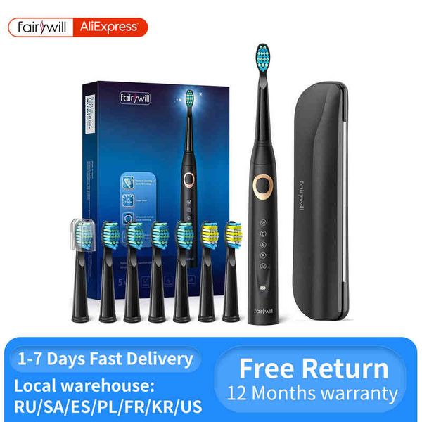 toothbrush fairywill fw-508 sonic electric toothbrush rechargeable timer brush 5 modes fast charge tooth 8 heads for adults 0511
toothbrush fairywill fw-508 sonic electric toothbrush rechargeable timer brush 5 modes fast charge tooth 8 heads for adults 0511