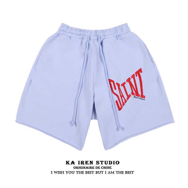 men's shorts men's shorts trendy couple saint michael embroidered cotton heavyweight light blue casual shorts sports capris, White;black
men's shorts men's shorts trendy couple saint michael embroidered cotton heavyweight light blue casual shorts sports capris, White;black