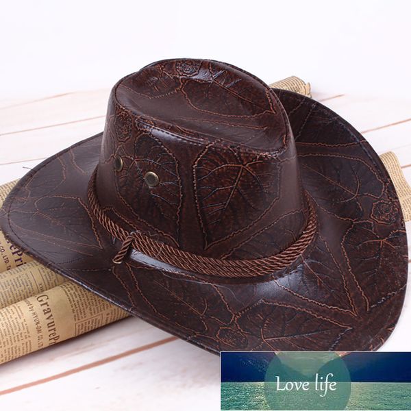 large brim leather cowboy hat flat men's leaves printed felt wide brim bucket hats man for men women fedora swanowing, Blue;gray
large brim leather cowboy hat flat men's leaves printed felt wide brim bucket hats man for men women fedora swanowing, Blue;gray