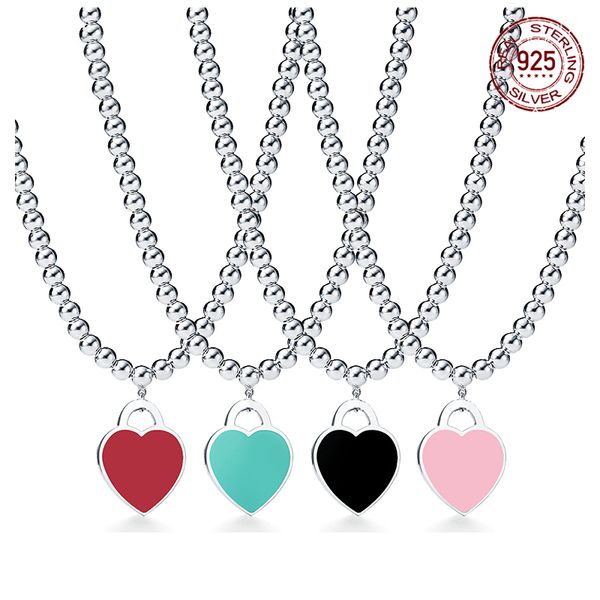 women's classic 4mm ball necklace drop glue big love enamel pendant cute sweet birthday gift, Silver
women's classic 4mm ball necklace drop glue big love enamel pendant cute sweet birthday gift, Silver