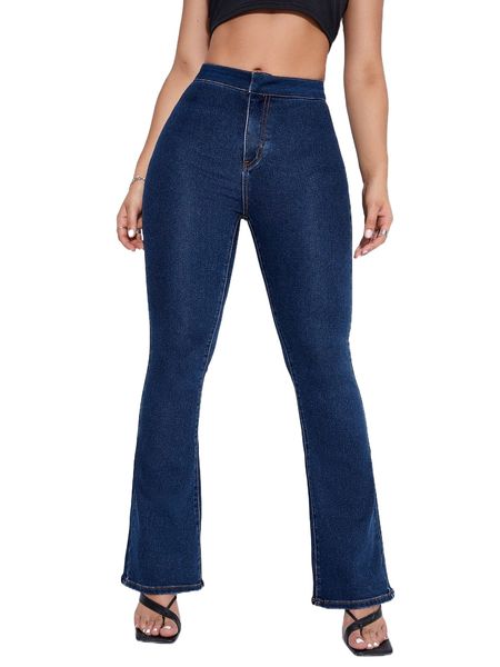 solid flare leg jeans 09sv#, Blue
solid flare leg jeans 09sv#, Blue