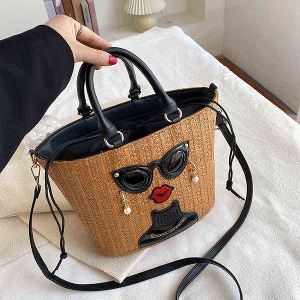 summer woven bag large capacity portable messenger bucket travel bags for women carry-ons designer handbag 220614
summer woven bag large capacity portable messenger bucket travel bags for women carry-ons designer handbag 220614