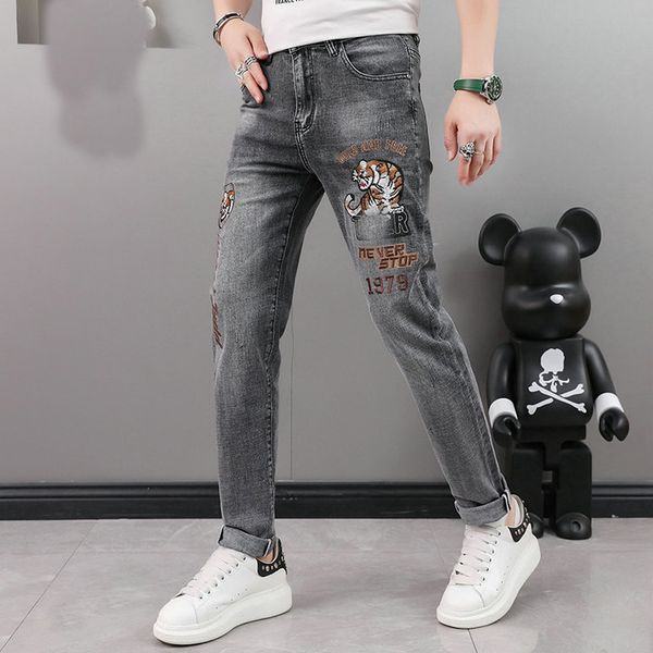 fashion pants men jeans distressed ripped biker slim fit motorcycle biker denim for men s fashion mans black pants95, Blue
fashion pants men jeans distressed ripped biker slim fit motorcycle biker denim for men s fashion mans black pants95, Blue
