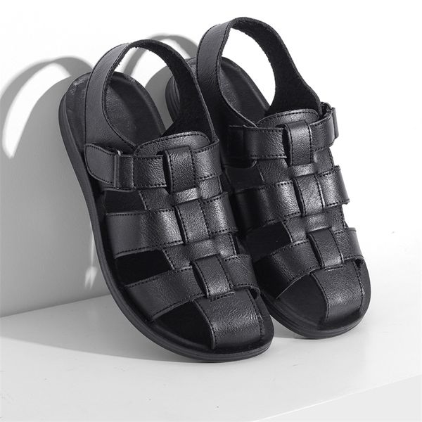leather men sandals comfortable lightweight retro sandals summer men shoes 220423, Black
leather men sandals comfortable lightweight retro sandals summer men shoes 220423, Black