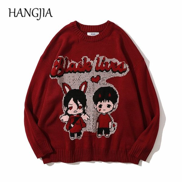 funny black lived couples printed pullover knitwear men oversized japanese anime cartoon knitted sweater women 220811, White;black
funny black lived couples printed pullover knitwear men oversized japanese anime cartoon knitted sweater women 220811, White;black
