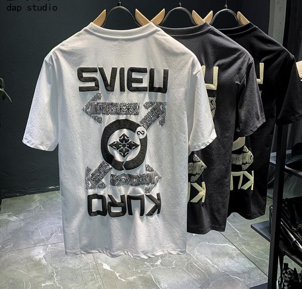 short-sleeved t-shirt men's 2022 new tide brand summer ins trend all-match t-shirt foam printing tide, White;black
short-sleeved t-shirt men's 2022 new tide brand summer ins trend all-match t-shirt foam printing tide, White;black