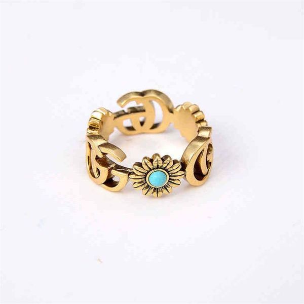 designer jewelry ancient daisy pine stone double g women's fashion simple hollow ring lovers' ring jewelry318k, Silver
designer jewelry ancient daisy pine stone double g women's fashion simple hollow ring lovers' ring jewelry318k, Silver
