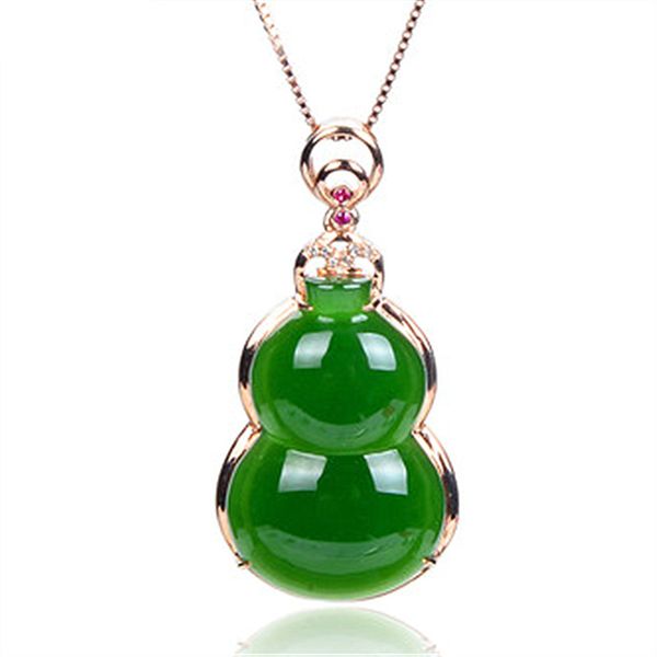 jade jasper gourd pendant necklace retro unique ancient gold craft charm women's silver jewelry vintage gold necklaces for women, Green;white
jade jasper gourd pendant necklace retro unique ancient gold craft charm women's silver jewelry vintage gold necklaces for women, Green;white