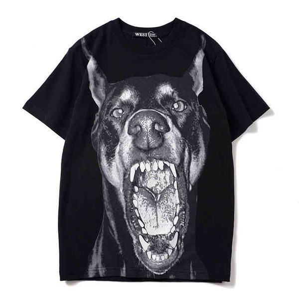 2020 summer new street fashion brand regional giant dog short sleeve t-shirt loose men's and women's shirts lovers' cotton, White;black
2020 summer new street fashion brand regional giant dog short sleeve t-shirt loose men's and women's shirts lovers' cotton, White;black