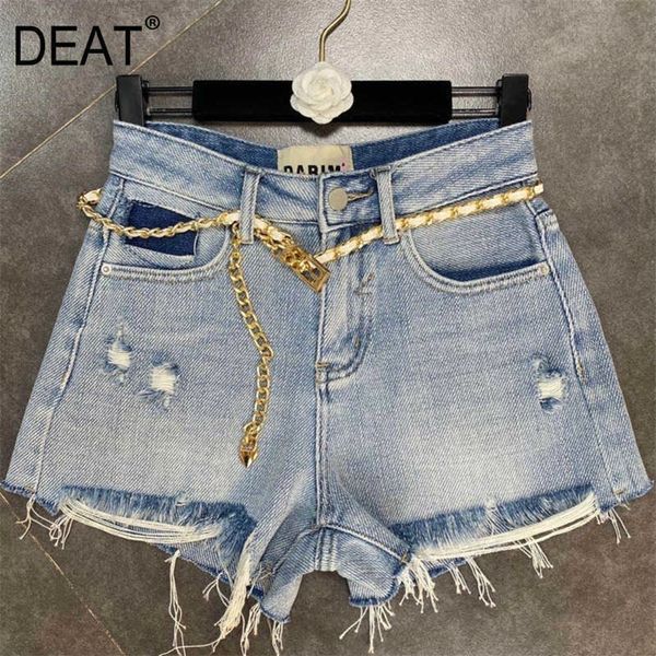 deat high waist tassels broken pockets blue denim shorts female ws30605l 210709, White;black
deat high waist tassels broken pockets blue denim shorts female ws30605l 210709, White;black