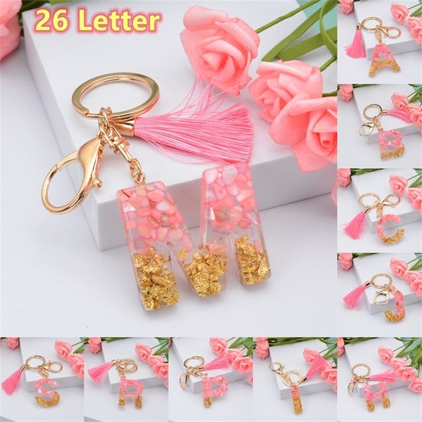 pink tassel gold foil 26 letter pendent keychain for women resin keyrings girls bag ornamant accessories gifts 220622, Silver
pink tassel gold foil 26 letter pendent keychain for women resin keyrings girls bag ornamant accessories gifts 220622, Silver