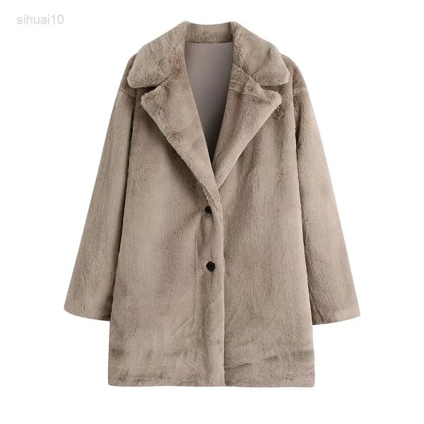 new winter fake fur coat loose medium length coat ladies made lambskin coats women fashion plush clothing l220725, Black
new winter fake fur coat loose medium length coat ladies made lambskin coats women fashion plush clothing l220725, Black