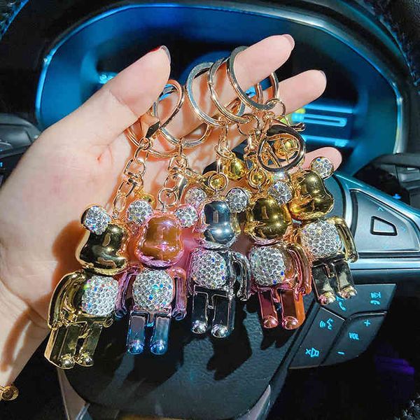 keychains cute electroplating diamond inlaid bear key creative personality standing doll car fashion bag pendant, Silver
keychains cute electroplating diamond inlaid bear key creative personality standing doll car fashion bag pendant, Silver