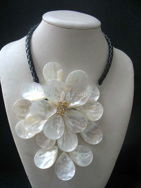white drop flower and stone necklace 130mm 18inch gift wholesale beads big flower fppj, Silver
white drop flower and stone necklace 130mm 18inch gift wholesale beads big flower fppj, Silver